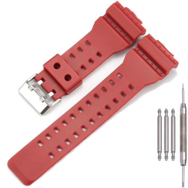 MCXGL 16mm Resin Strap Replacement for G-Shock ga110 ga100 ga120 gd100 g8900 Men's Rubber Watch Band - Image 1